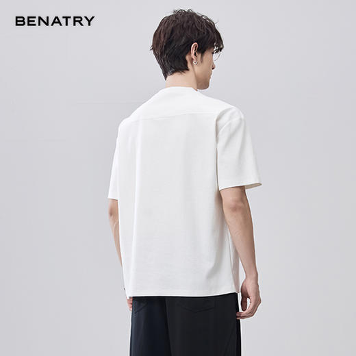 贝纳川夏季圆领拼接短袖T恤 ECF214013 商品图2