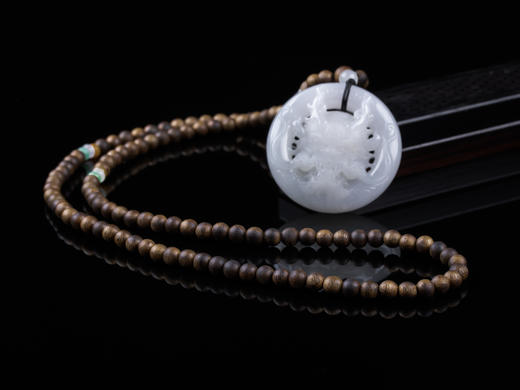 XY0184原创沉香+翡翠霸气龙头挂件 商品图3