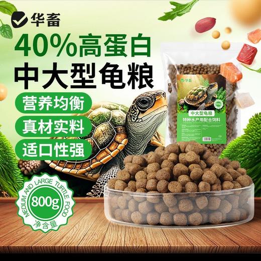 华畜龟粮中大龟高蛋白乌龟饲料草龟用巴西龟通用粮食黄缘高钙龟粮 商品图0