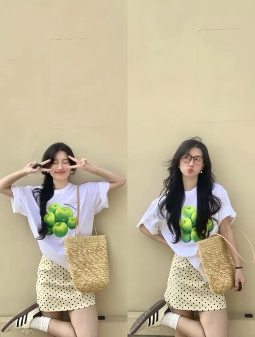 【YW】无忧购（69元/2件）韩版宽松休闲小众百搭230g纯棉水果系列短袖T恤（截单后3-5天发货) 商品图12