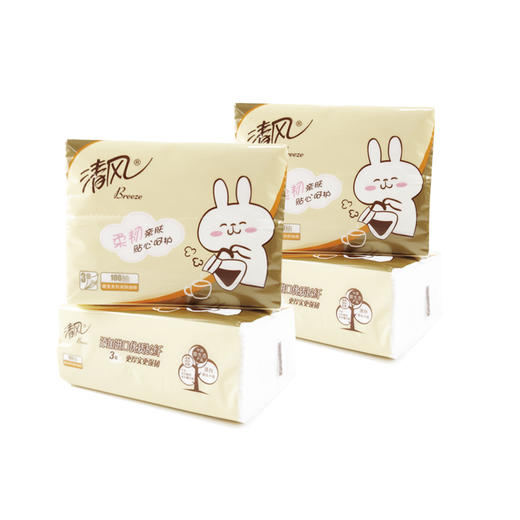 清风萌宠系列亲肤抽纸100抽4联包 商品图0