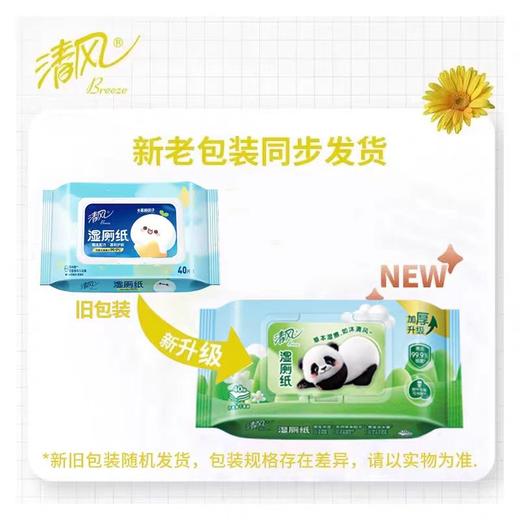 清风草本40片湿厕纸BWB40W2*5包（新老包装随机发） 商品图7
