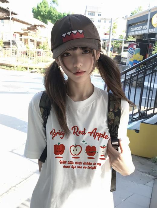 【YW】无忧购（69元/2件）韩版宽松休闲小众百搭230g纯棉水果系列短袖T恤（截单后3-5天发货) 商品图11