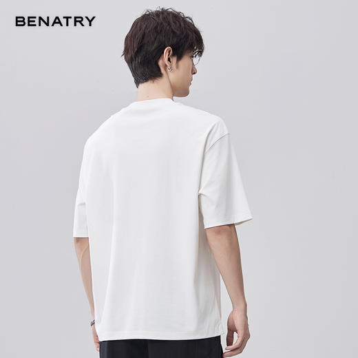 贝纳川夏季100支高密字母印花短袖T恤ECF214015 商品图3
