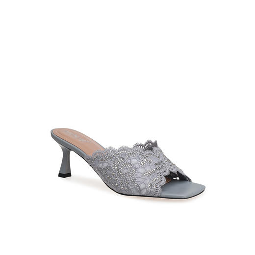 豪麟名鞋奥莱迪嘉女鞋凉拖织物DJHJA51WL029灰色  原价1660元 商品图0