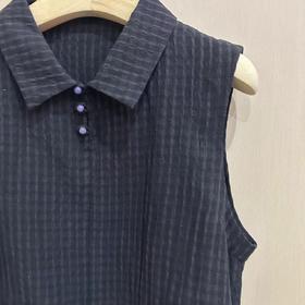 【线上专属】翻领马甲（24804997-黑）