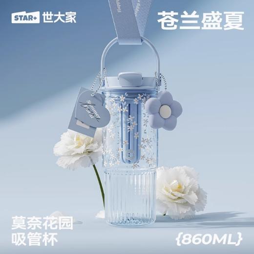世大家莫奈花园吸管杯 苍兰盛夏（蓝） 商品图0