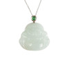 【天然正品】AU750白金镶天然细腻糯冰种佛公翡翠吊坠项链女士现售价：3680！150425NJS09 商品缩略图0