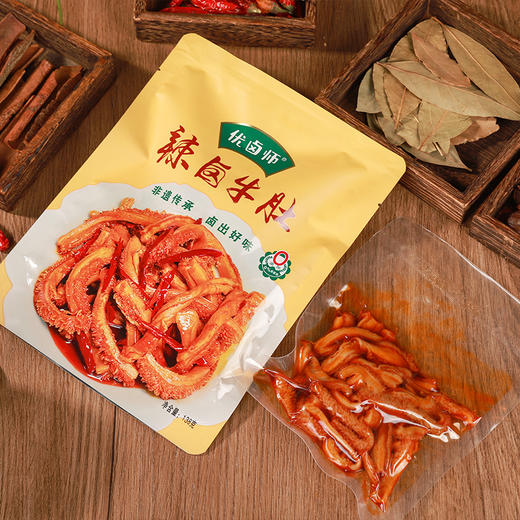 华珍辣卤牛肚麻辣牛肚138g冷吃熟食毛肚卤味牛肉类即食零食熟食爽熟食即食小吃休闲卤味 商品图3