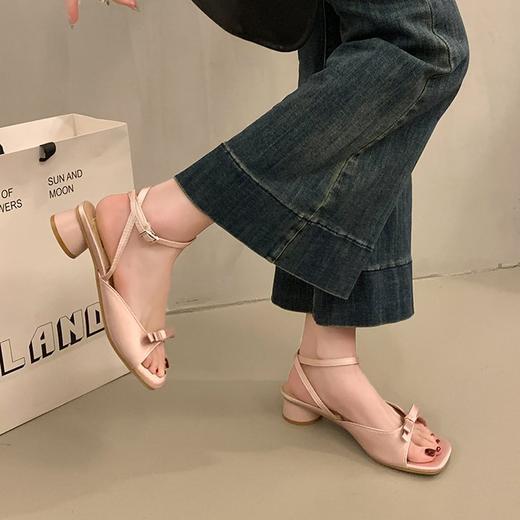 【YW】无忧购法式温柔蝴蝶结细带百搭配裙子罗马小凉鞋998（截单后7天发货) 商品图6
