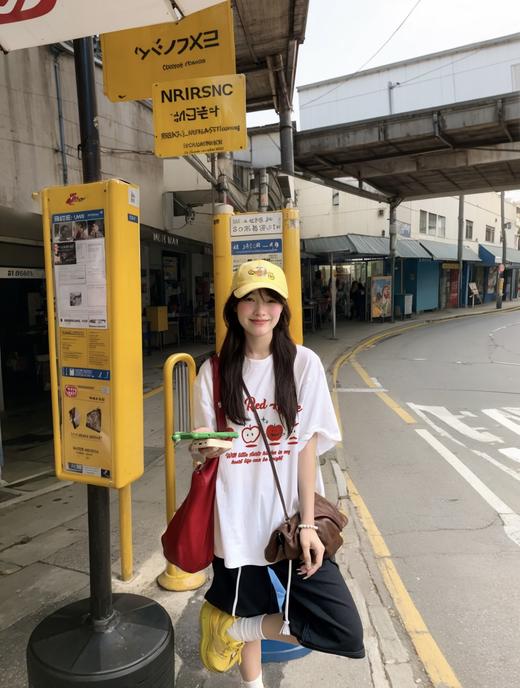 【YW】无忧购（69元/2件）韩版宽松休闲小众百搭230g纯棉水果系列短袖T恤（截单后3-5天发货) 商品图7