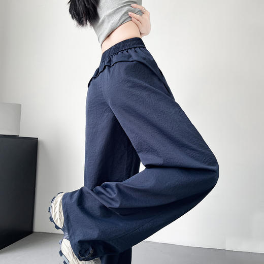 【YW】无忧购韩系高腰宽松休闲垂感仿棉速干提臀直筒防晒裤H-1764（截单后7天发货) 商品图2