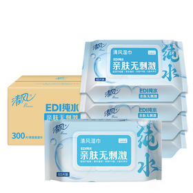 清风纯水60片湿纸巾BWB6OCE*5包/箱