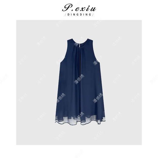 03-4潘依绣丁丁宠粉【邂逅幻纱】柔美质感双层网纱薄款连衣裙套装W-63095 商品图2