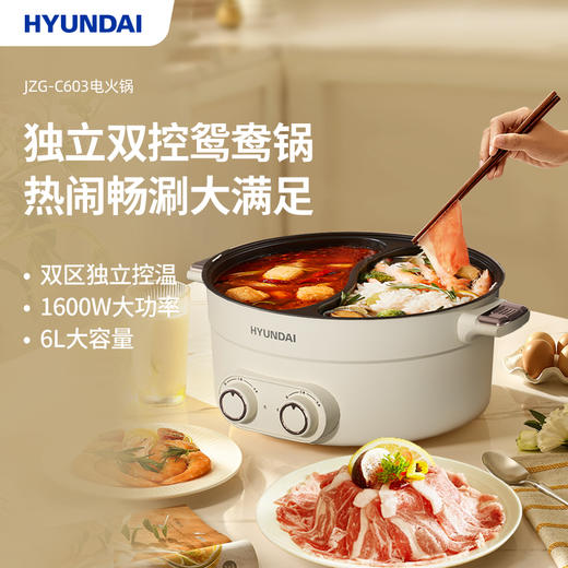 HYUNDAI韩国现代电火锅（鸳鸯电火锅）JZG-C603 商品图0