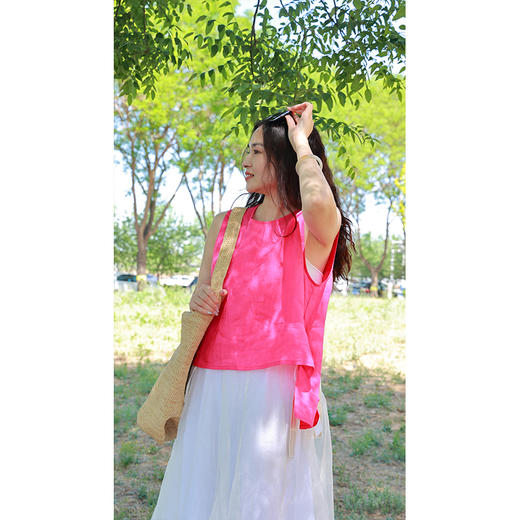 【抖音专属】新中式马甲（25704237百日红-结缘款） 商品图2