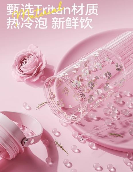世大家莫奈花园吸管杯 水墨雏菊（黑） 商品图3
