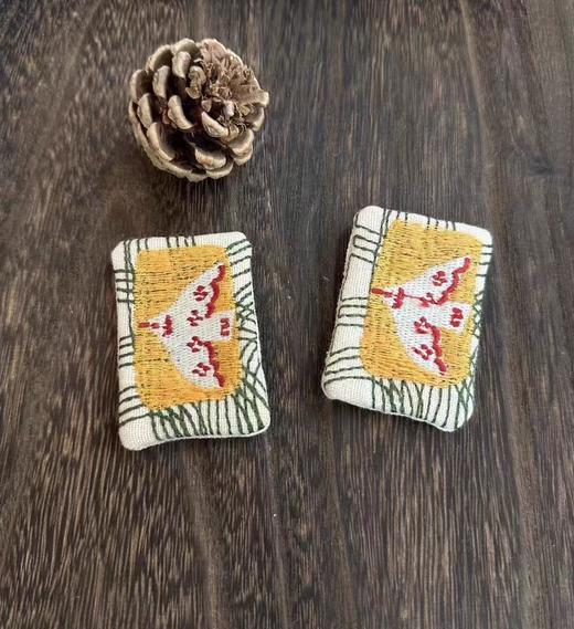 森系棉麻布艺胸针 商品图8