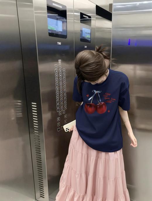 【YW】无忧购（69元/2件）韩版宽松休闲小众百搭230g纯棉水果系列短袖T恤（截单后3-5天发货) 商品图9