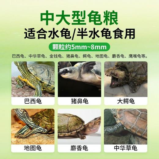 华畜龟粮中大龟高蛋白乌龟饲料草龟用巴西龟通用粮食黄缘高钙龟粮 商品图2
