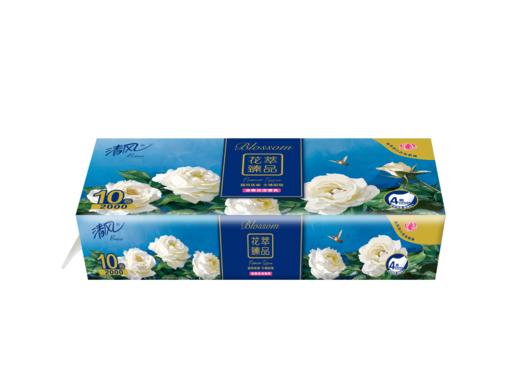 清风牌花萃卷纸4层200克10卷（新老包装随机发） 商品图2