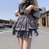 【YW】无忧购韩系撞色格纹高腰A字显瘦百搭防走光蓬蓬蛋糕短裙H-1784（截单后7天发货) 商品缩略图3