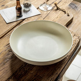 【出口陶瓷纯色餐具】简约个性纯色深盘家用特色陶瓷菜碗高颜值北欧小众沙拉盘跨境出口