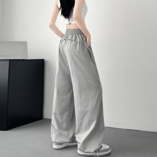 【YW】无忧购韩系高腰宽松休闲垂感仿棉速干提臀直筒防晒裤H-1764（截单后7天发货) 商品图3