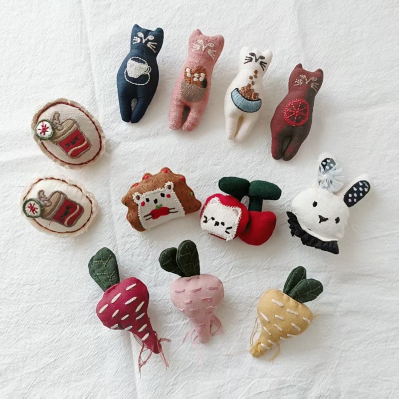 布艺 小动物胸针