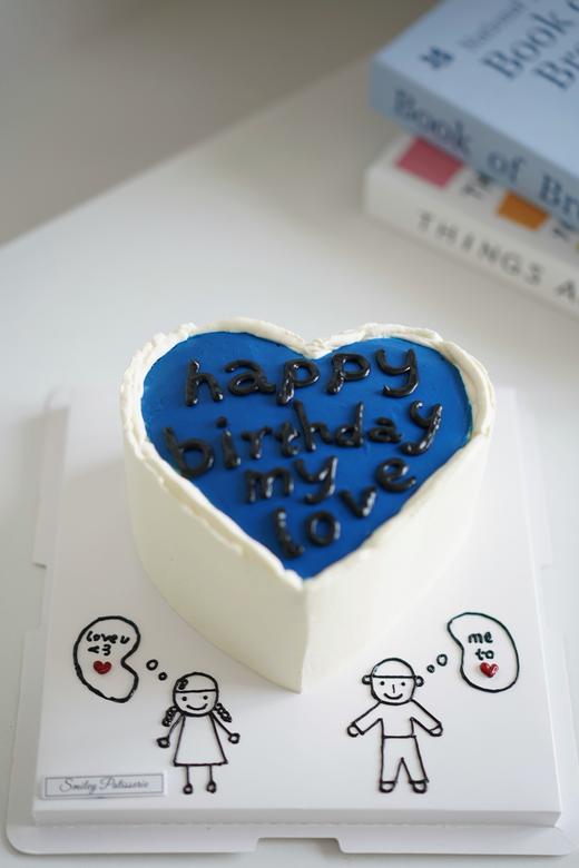 手绘奶油蛋糕 | 鲜果原味奶油 -  my love 商品图0