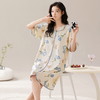 自然醒安妮家居服（带胸垫）睡裙女夏季针织棉V领短袖甜美卡通少女ins风中长款薄款睡衣女QH 商品缩略图6
