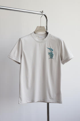 B.B 立体战马丝光 发泡印花 圆领T恤 TX467