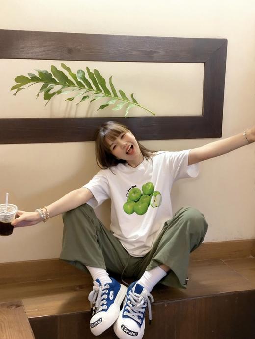 【YW】无忧购（69元/2件）韩版宽松休闲小众百搭230g纯棉水果系列短袖T恤（截单后3-5天发货) 商品图1