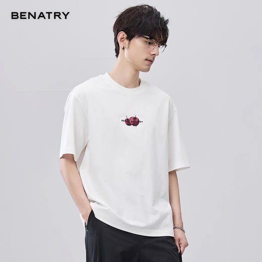 贝纳川夏季圆领印花短袖T恤ECF214124 商品图4