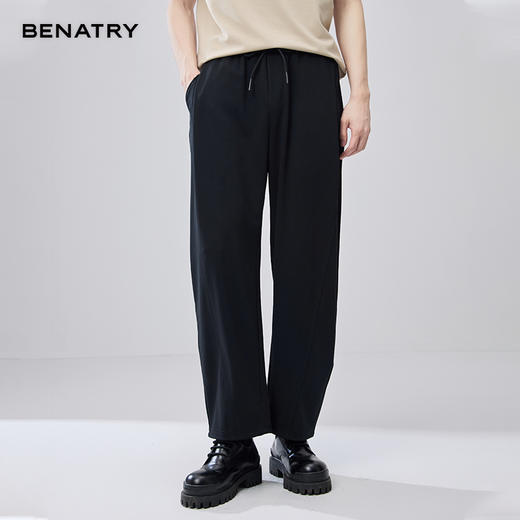 贝纳川夏季弯刀针织裤宽松ECF232003 商品图0