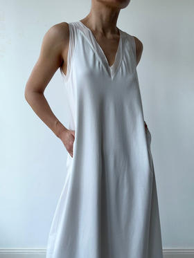 VC｜SS25010 Irene jersey dress [连衣裙  黑 / 白 ]