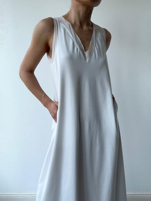 VC｜SS25010 Irene jersey dress [连衣裙  黑 / 白 ] 商品图0