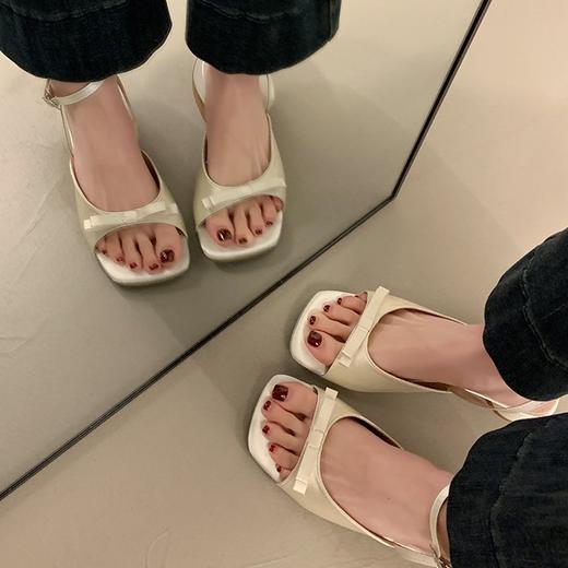 【YW】无忧购法式温柔蝴蝶结细带百搭配裙子罗马小凉鞋998（截单后7天发货) 商品图11