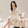 自然醒安妮家居服（带胸垫）睡裙女夏季针织棉V领短袖甜美卡通少女ins风中长款薄款睡衣女QH 商品缩略图7