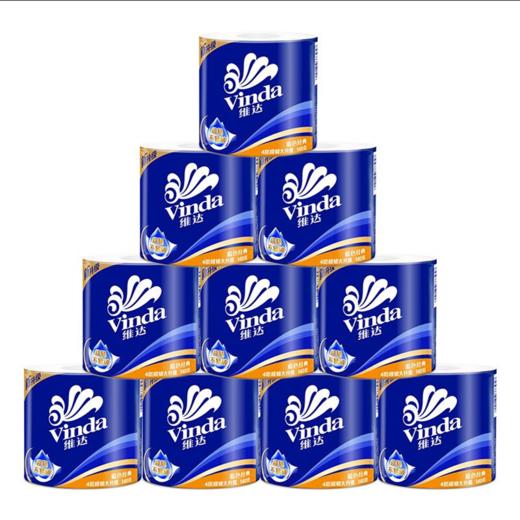 维达(Vinda) 卷纸 蓝色经典4层140g卫生纸巾*10卷 商品图3