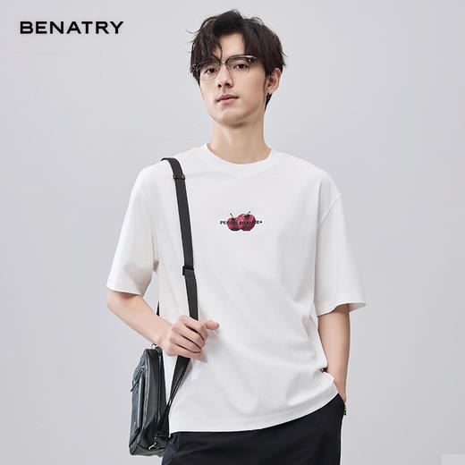 贝纳川夏季圆领印花短袖T恤ECF214124 商品图0
