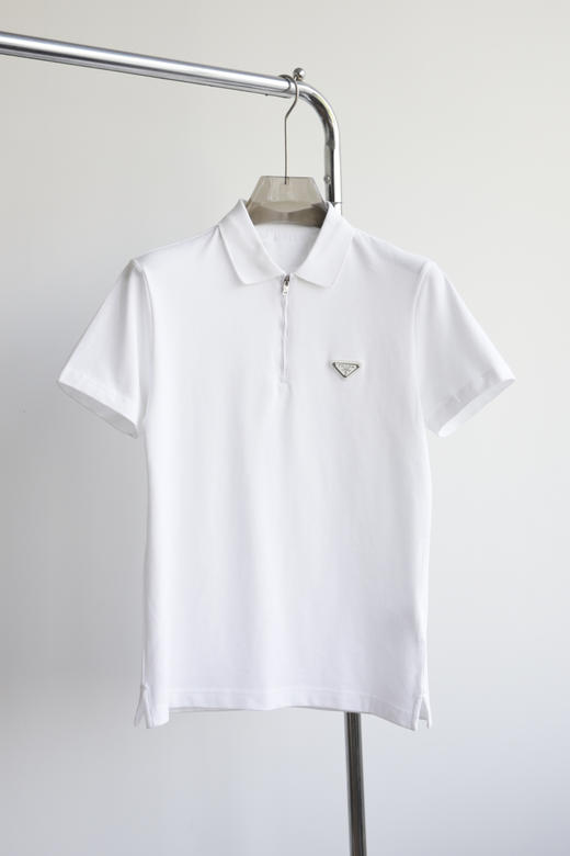 P.R.D 纯棉珠地 半拉链翻领短袖T恤 tx468 商品图7