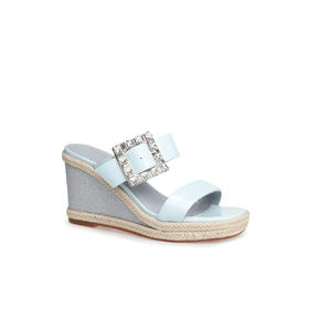 豪麟名鞋奥莱迪嘉女鞋凉拖牛皮革DJYYA51WL006蓝色  原价1660元