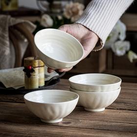 【出口泼墨饭碗】泼墨米饭碗特色4.5英寸螺纹碗套装高颜值民宿餐厅陶瓷碗跨境出口