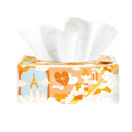 BR243-18E洁柔牌纸面巾(艺术巴黎软抽)90抽4层(18包装) 商品图4