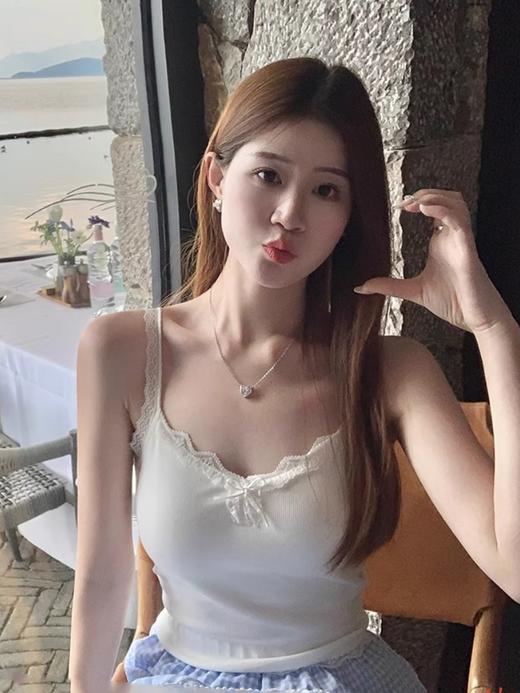 <曾小咸推荐>  蝴蝶结蕾丝花边吊带背心  商品图9