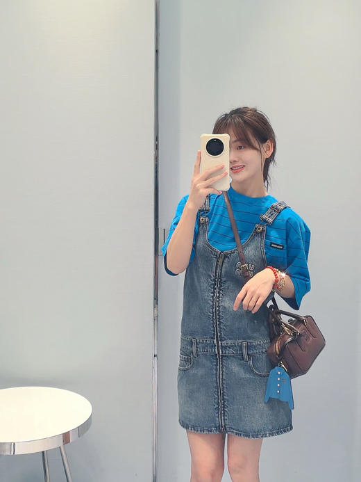 缪缪 25早春牛仔系列牛仔吊带背心连衣短裙（TM） 商品图3