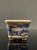 开片瓷青花绘山水四方花盆，顺丰包邮 商品缩略图8