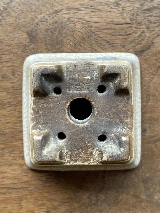 开片瓷青花绘山水四方花盆，顺丰包邮 商品图6