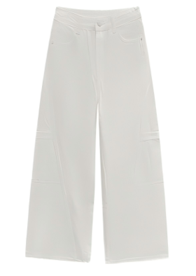 白色工装牛仔裤